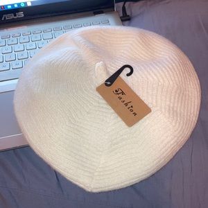 White Beret Hat